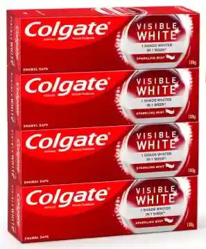 Colgate Visible White Toothpaste Teeth Whitening Starts in 1 week (Combo Pack) Toothpaste (400 g, Pack of 4) 